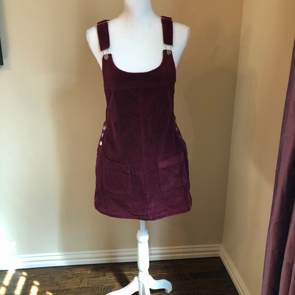 Altar'd State Dresses & Skirts - NWT Alter’d State Burgundy Overall Dress M